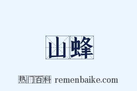 山蜂是什么意思的图片